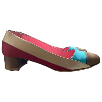 Pre-owned Paule Ka Cloth Heels In Multicolour