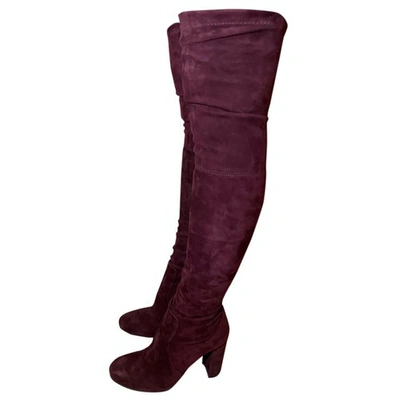 Pre-owned Paris Texas Boots In Burgundy