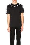 GIVENCHY GIVENCHY STAR COLLAR TEE IN BLACK,16F7221651