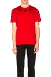 GIVENCHY GIVENCHY STAR COLLAR TEE IN RED,16F7221651
