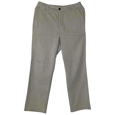Pre-owned Woolrich Velvet Trousers In Grey