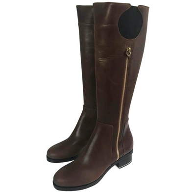 Pre-owned Nicholas Kirkwood Leather Boots In Brown