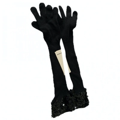 Pre-owned Pinko Long Gloves In Black