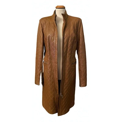 Pre-owned Sylvie Schimmel Leather Coat In Brown