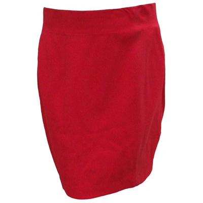 Pre-owned Joseph Ribkoff Mid-length Skirt In Red