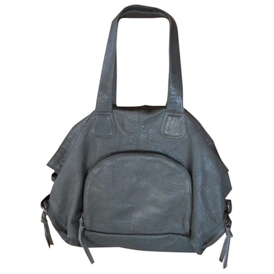 Pre-owned Petite Mendigote Leather Handbag In Anthracite