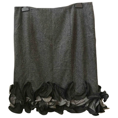Pre-owned Maria Grazia Severi Maxi Skirt In Grey