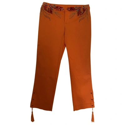 Pre-owned Class Cavalli Carot Pants In Orange