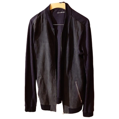 Pre-owned Oakwood Leather Biker Jacket In Blue