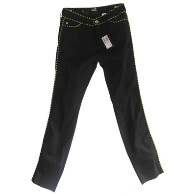 Pre-owned Moschino Love Slim Pants In Black