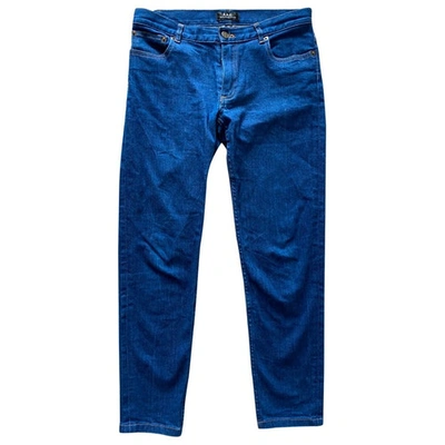 Pre-owned Apc Jean Etroit Court Straight Jeans In Blue