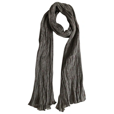 Pre-owned Ikks Grey Cotton Scarf