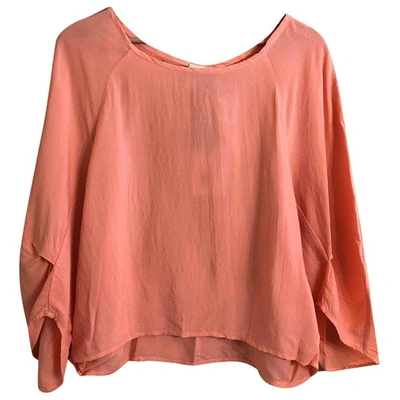 Pre-owned Attic And Barn Pink Viscose Top