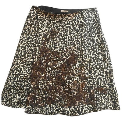 Pre-owned Maliparmi Silk Mid-length Skirt In Brown