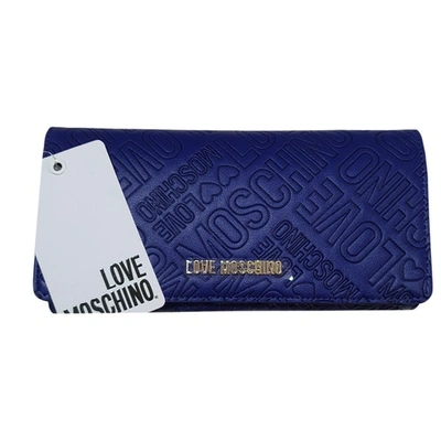 Pre-owned Moschino Love Leather Purse In Blue