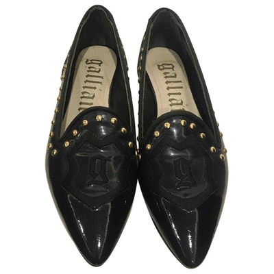 Pre-owned Galliano Patent Leather Mules & Clogs In Black