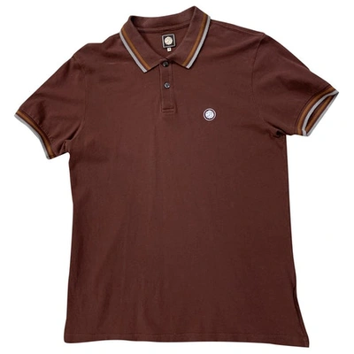 Pre-owned Pretty Green Polo Shirt In Burgundy