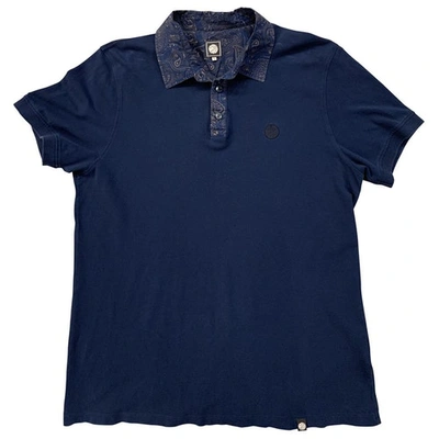 Pre-owned Pretty Green Polo Shirt In Navy
