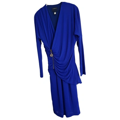 Pre-owned Class Cavalli Mid-length Dress In Blue