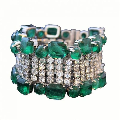 Pre-owned Carlo Zini Green Metal Bracelet