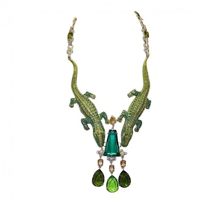 Pre-owned Carlo Zini Necklace In Green