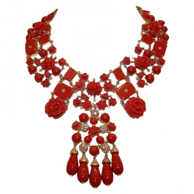 Pre-owned Carlo Zini Necklace In Red