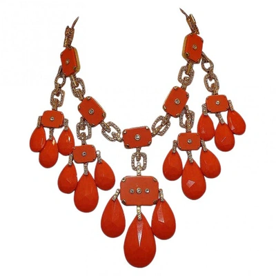 Pre-owned Carlo Zini Necklace In Red