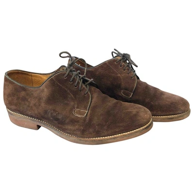Pre-owned Strenesse Lace Ups In Brown