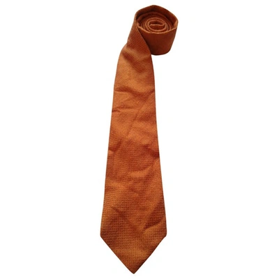 Pre-owned Brooksfield Silk Tie In Orange