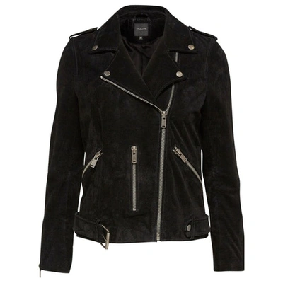 Pre-owned Selected Leather Jacket In Black