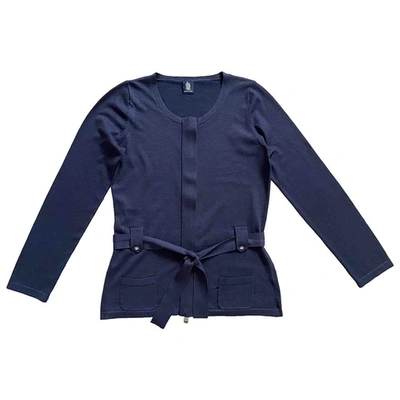Pre-owned Marina Yachting Silk Cardigan In Blue