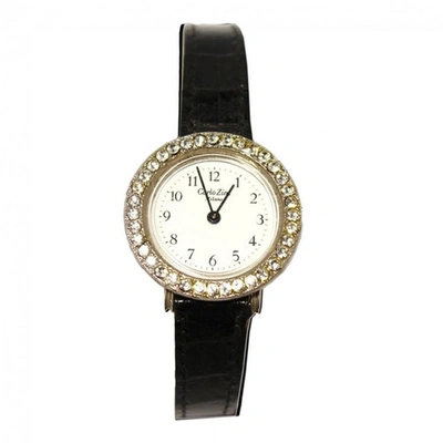 Pre-owned Carlo Zini Yellow Gold Watch In Black