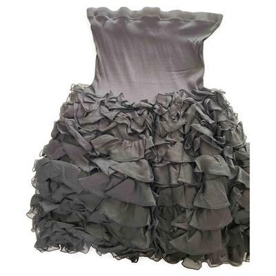 Pre-owned Byblos Mini Dress In Black