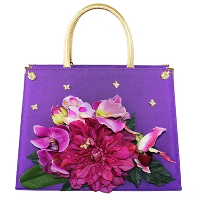 Pre-owned Carlo Zini Handbag In Purple