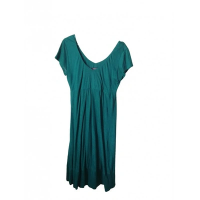 Pre-owned Max & Co Linen Mid-length Dress In Green