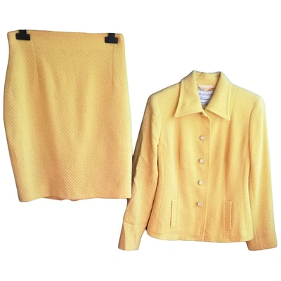 Pre-owned Anna Molinari Wool Suit Jacket In Yellow