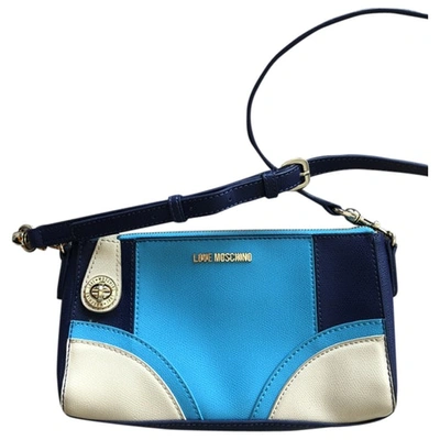 Pre-owned Moschino Love Crossbody Bag In Blue