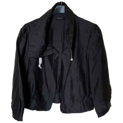 Pre-owned Max & Co Silk Short Vest In Black