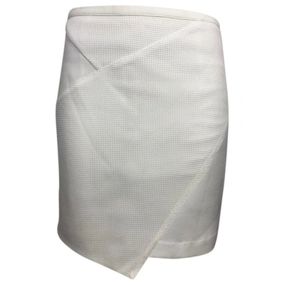 Pre-owned Ikks Mini Skirt In White