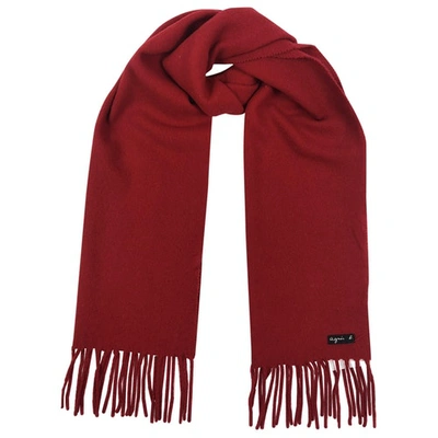 Pre-owned Agnès B. Wool Scarf In Red
