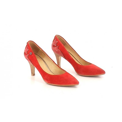 Pre-owned Ikks Leather Heels In Red