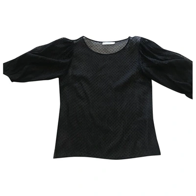 Pre-owned Anne Fontaine Silk Blouse In Black