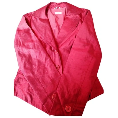 Pre-owned Max & Co Silk Short Vest In Red