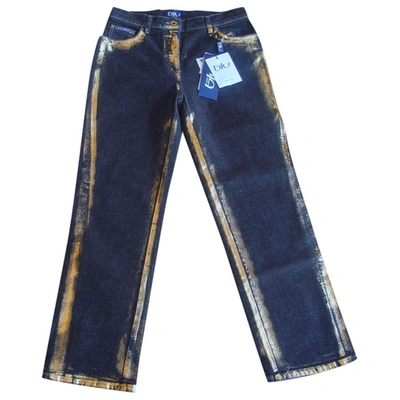 Pre-owned Byblos Straight Jeans In Anthracite