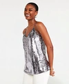 ANN TAYLOR PETITE SEQUIN DRAPEY CAMI,554096