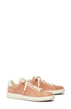 Tory Burch Howell Court Suede Sneaker In Malva / New Ivory