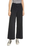 Nili Lotan Kiki Cropped Voile-trimmed Cotton-jersey Track Pants In Jet Black