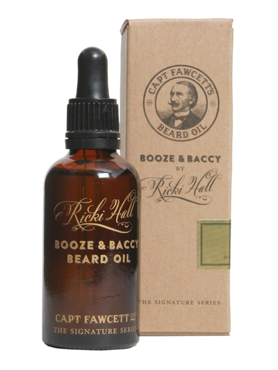 Captain Fawcett Booze & Baccy Beard Oil In White