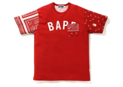 Pre-owned Bape  Bandana Print Tee Red