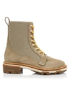 Rag & Bone Women's Shiloh Lace-up Suede Combat Boots In Light Sand